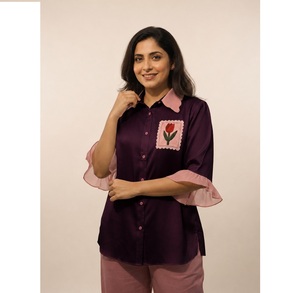 Premium Quality Cotton <b>Shirt</b> for Women Breathable Comfortable Casual Wear Wholesale Clothing Bulk Supplier From India - Product Image 1