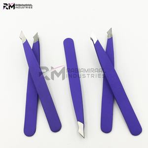 Pince à épiler pour sourcils RMI High Product Combo, pointe argentée, revêtement en poudre mate violette, ensemble de pinces à épiler pour sourcils - Product Image 3