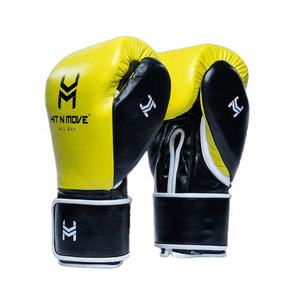 Guantes de Boxeo Hit N Move de Alta Calidad Premium con Logotipo Personalizado, Cuero Genuino de Vaca de Alta Calidad, Guantes de Boxeo MMA Muay Thai - Product Image 3
