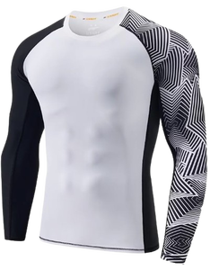 Camiseta de Compresión Ajustada para Hombre, Manga Larga, para Entrenamiento en Gimnasio, Sublimación, Ecológica, Transpirable, de Secado Rápido, Personalizada OEM - Product Image 3