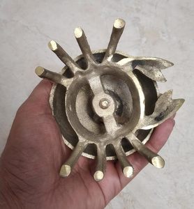 Campana de Escritorio Antigua de Latón Pulido para Recepción de Hotel, Oficina, Escuela - Campana de Servicio de Escritorio - Product Image 4