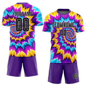 เสื้อฟุตบอลแบบย้อมสีตามสั่ง พิมพ์ลายแบบซับลิเมชั่น โพลีเอสเตอร์ 100% คอวี แขนสั้น ระบายเหงื่อ ป้องกันรังสียูวี เป็นมิตรกับสิ่งแวดล้อม สำหรับทุกเพศ - Product Image 3