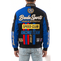 2026 Vente en gros OEM Veste de course respirante grande taille hiver-été en sergé de coton style vintage NASCAR avec broderie intégrale