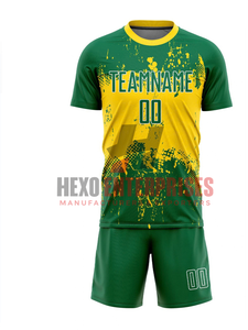 Tenue de football personnalisable de qualité supérieure pour l'entraînement d'équipe – Impression numérique personnalisée en polyester/coton, séchage rapide - Product Image 2