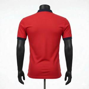 T-shirt en coton tricoté personnalisé avec broderie, poche unie, manches courtes, haute qualité, logo personnalisé, uniforme décontracté, grandes tailles pour hommes - Product Image 4