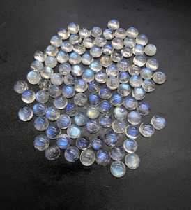 Pierre de lune arc-en-ciel naturelle, cabochon de qualité supérieure, pierres précieuses rondes calibrées pour la fabrication de bijoux, cristal de guérison - Product Image 4