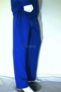 Unisex Heavy GSM 100% Organic Cotton Tracksuit Jogger Hoodie Set Royal Blue Solid Custom Logo OEM ODM Wholesale Winter Factory - Product Image 5