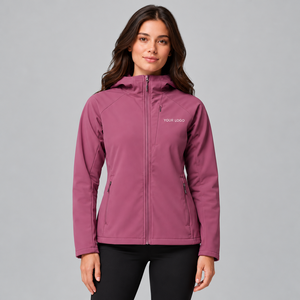 Vestes softshell pour femmes, logo brodé, imperméables, respirantes, légères, épaisses, pour l'hiver, le camping, le ski, vente en gros d'usine - Product Image 2