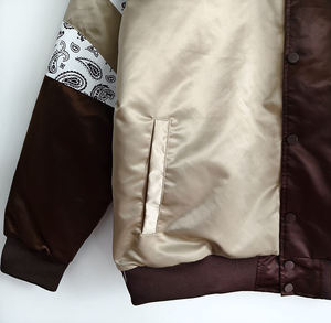 Wholesale Satin <b>Varsity</b> <b>Jacket</b> <b>Women</b> Men Custom Letterman Logo Designer Batting <b>Jacket</b> Cropped Bomber <b>Jacket</b> Streetwear Coat - Product Image 5