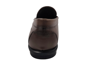 Mocassins pour hommes Dlords en cuir véritable marron tabac, à enfiler, confortables, respirants, avec doublure synthétique, chaussures de bureau et de carrière, semelle en caoutchouc - Product Image 3