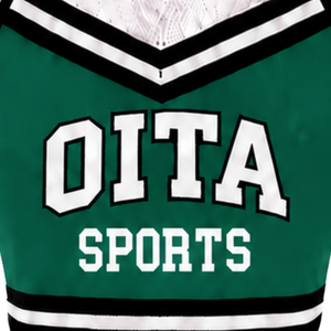 Top Deportivo Corto sin Mangas Verde Oscuro, Blanco y Negro para Animadoras, Uniforme Deportivo para Mujeres y Niñas, Ropa Deportiva de Equipo - Product Image 5