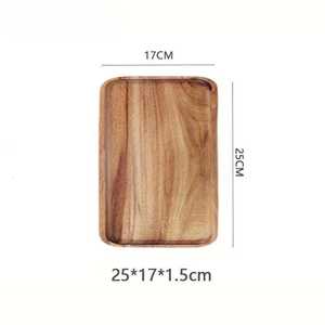 Rectangular Wood Serving Tray: Modern <b>Coffee</b> <b>Table</b> Decor Snacks Food Storage Wood Dish for Hotel Home Serving Tray - Product Image 4