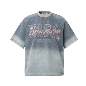 Camiseta Raglán Extra Grande para Hombre GLFS, con Letras Bordadas, Cuello Redondo, Estilo Urbano, 100% Algodón, Ribete en Contraste - Product Image 6