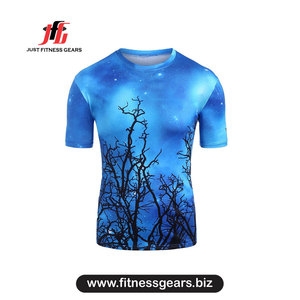 Camiseta de Manga Corta para Hombre, Corte Ajustado, Estampada, Tejida en Poliéster, Transpirable, Diseño Casual con Cuello Redondo - Product Image 2