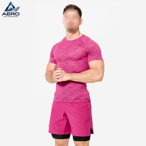 Conjunto de Camiseta y Pantalones Cortos de Compresión para Hombre, Personalizado al por Mayor, para Gimnasio, Fitness, Ropa Deportiva Ajustada, de Secado Rápido - Product Image 1