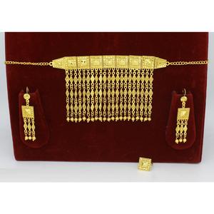 Martasha designer islamique ramadan spécial plaqué or EAU bijoux spécial dubai bijoux collier boucle d'oreille ensemble arabe bijoux - Product Image 2