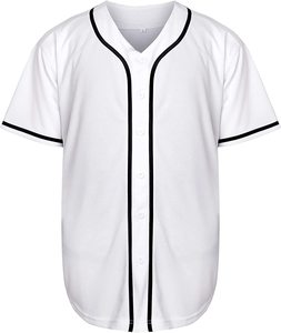 Camiseta de Béisbol Negra Unisex de Manga Corta con Botones al Frente, Absorbente de Humedad, de Poliéster, Corte Regular para Adultos, para Todas las Temporadas - Product Image 6
