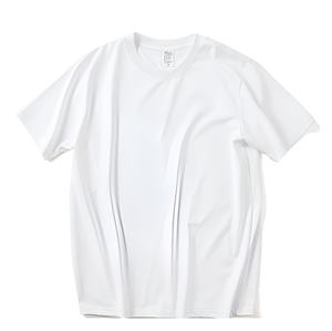 Haute qualité lourd 100% coton unisexe goutte épaule plaine T-Shirt surdimensionné impression personnalisée tricoté avant Logo pour hommes - Product Image 1