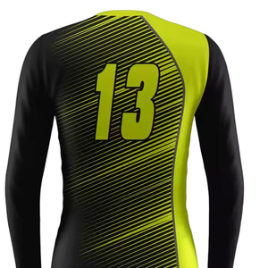 Maillot de football personnalisé pour homme, manches courtes, noir et vert lime, avec impression 13 au dos, respirant et anti-humidité, coupe ajustée à l'avant - Product Image 6
