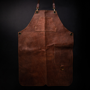 Top Grade Cowhide <b>Leather</b> <b>Apron</b> ODM Service Available Unique Color Options Heavy Duty Workshop <b>Apron</b> Best Quality Professional - Product Image 2