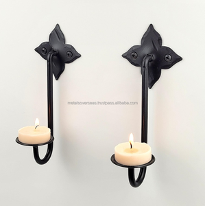 Portavelas Rústicos de Pared, Hechos a Mano, de Metal, Decorativos, para Decoración del Hogar - Product Image 6