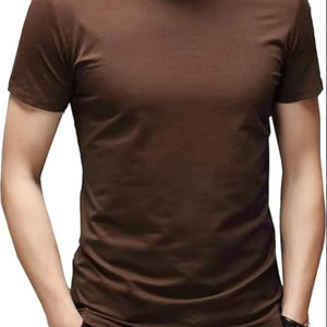 Camiseta de Manga Corta para Hombre, Cuello Redondo, Corte Regular, Informal, con Logotipo Personalizado en la Parte Delantera, 100% Algodón Tejido - Product Image 1