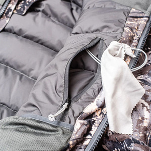 Veste de chasse unisexe personnalisée en softshell camouflage isolé 100% polyester, doublée de polaire Sherpa, imperméable, coupe-vent, automne - Product Image 2