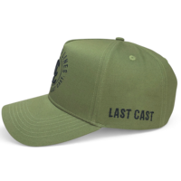 Casquettes de baseball personnalisées de haute qualité pour hommes, 100% coton, logo brodé 3D, vert olive, 5 panneaux, coupe profonde ultra ajustée