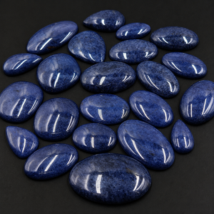 Aventurina Azul Natural, Corte Ovalado y Corte en Forma de Pera, Cabujón, Piedra Preciosa Suelta, Pulida, con Juego de Color, 140g, de la India (Rajasthan), para Joyería - Product Image 4