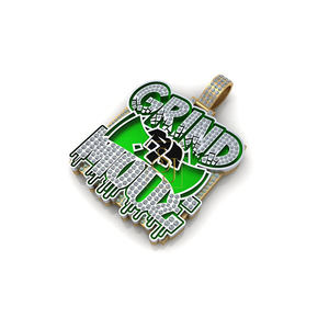 SHRAMAN Hip Hop 925 <b>Silver</b> Lab Grown Diamond Enamel Custom 3D Name <b>Necklace</b> Big Pendant Charms Rhodium Plated Fine Jewelry - Product Image 1