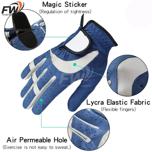 Gants de golf pour hommes en gros avec paume en PU, antidérapants, respirants et confortables pour le sport et l'entraînement de golf - Product Image 5