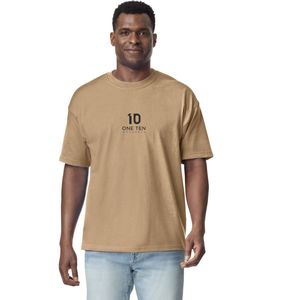 T-shirt pour homme Tan Maxweight, t-shirt en coton lourd de qualité supérieure, t-shirt décontracté à col rond et manches courtes surdimensionné pour le streetwear - Product Image 2