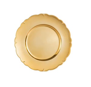 Plato de Servicio de Acero Inoxidable Pulido Ecológico al por Mayor, Vajilla Moderna de Lujo, Plato Decorativo de Metal para Mesa - Product Image 6