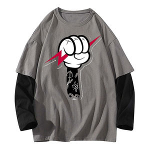 Camisetas Personalizadas de Alta Calidad OEM, 100% Algodón, Cuello Redondo, Manga Corta, Camisetas Lisas para Hombre, Camisetas Casuales de Doble Color para Hombre - Product Image 6