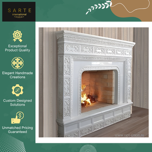 Chimenea de Etanol de Mármol Montada en la Pared, Diseño Exclusivo, Hecha a Mano, Ecológica, Personalizada, con Revestimiento de Piedra, Estilo Art Deco - Product Image 6