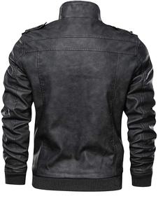 BSLN New Arrival Windbreaker Heat <b>Jeans</b> Jacket <b>For</b> <b>Men</b> PU <b>Leather</b> Jacket Plus Size <b>Men's</b> Jackets - Product Image 2