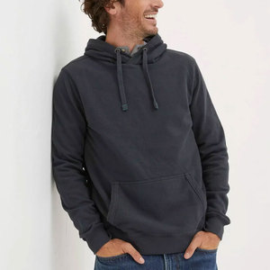 Regular Fit Casual Blank Fleece Pullover <b>Plain</b> <b>Hoodie</b> Solid Color Winter Knitted Fabric Breathable Quick Dry Men <b>Hoodie</b> - Product Image 4