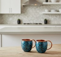 Mug Emma Copper Moscow Mule, finition patine, antidérapant, vaisselle vintage pour boissons