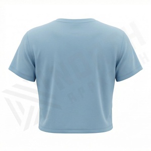 T-shirts courts amples et respirants en spandex pour femmes, personnalisables, couleur au choix, pour le sport et la gym - Product Image 2