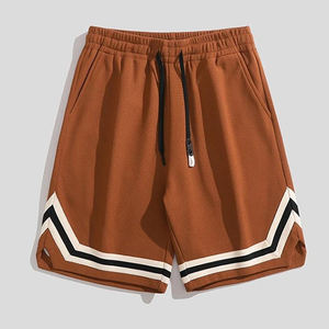 Ensemble décontracté d'été deux pièces : T-shirt rayé personnalisé et short – Tenue de sport de haute qualité en 100 % coton, coupe ample, style streetwear - Product Image 5