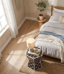 Mesa de Noche Moderna de Madera Maciza con Incrustaciones de Hueso Negro, con 1 Cajón, para Dormitorio, Sala de Estar, Muebles para el Hogar - Product Image 4