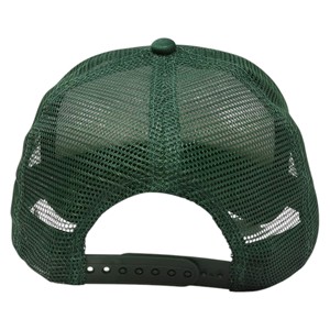 <b>Green</b> Mesh Trucker <b>Hat</b> 6-Panel Adjustable Fit Unisex Casual Spring Summer Wear Adults 2027 100% Acrylic Embroidery - Product Image 4