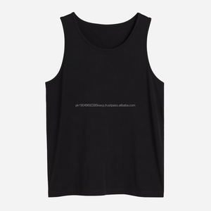 Débardeurs pour hommes sans manches, légers, coupe régulière, confortables, silhouette classique, ourlet droit, jersey de coton - Product Image 1