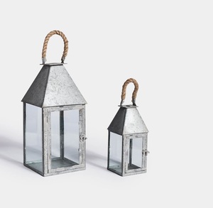 Decorative Handmade Durable Galvanized Steel Waterproof <b>Lanterns</b> <b>Set</b> of 3 for Christmas Home Decoration - Product Image 3