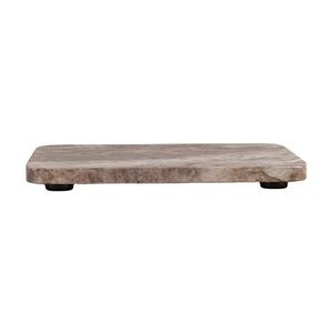 Bandeja rectangular de mármol gris, elegante bandeja de mármol para servir, para decoración del hogar, cocina, comedor, almacenamiento, lo último en novedades. - Product Image 1