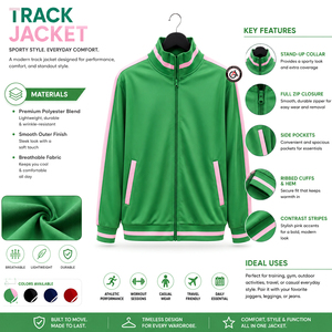Chaqueta Bomber de Invierno para Mujer con Bordado de Hermandad Rosa Verde |   Diseño Formal Sólido Personalizado Sublimado Verde Rosa para Hermandades - Product Image 5
