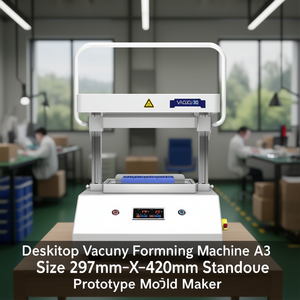 เครื่องขึ้นรูปสุญญากาศแบบตั้งโต๊ะ ขนาด A3 297 มม. x 420 มม. สำหรับทำแม่พิมพ์ต้นแบบแบบอิสระ - Product Image 3