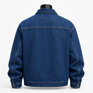 Chaqueta vaquera personalizada para hombre, estilo vintage, con cremallera, informal, estilo streetwear, fabricante OEM ODM - Product Image 2