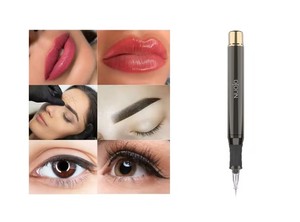 Fournisseur chinois acceptant les commandes personnalisées de stylos de microblading multifonctions à faible bruit pour sourcils ombrés noirs, fabricants de maquillage permanent - Product Image 3