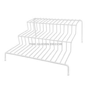 Best Selling Double Tier Iron Metal Wall Mounted <b>Storage</b> Shelve Black Finished with Glass <b>Spice</b> Rack for Office Industrial Use - Product Image 4